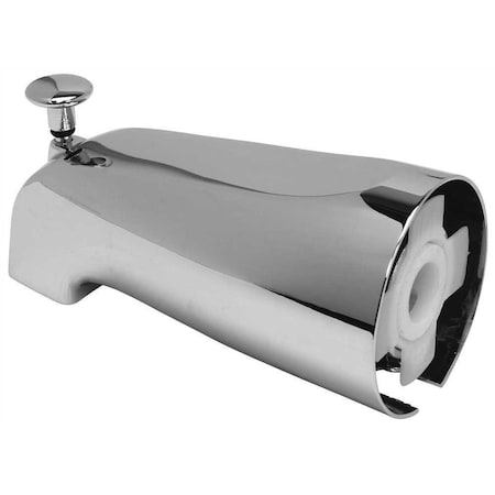 Proplus Bathtub Spout W/ Top Diverter and Adjustable Slide Connector in Chrome 609526